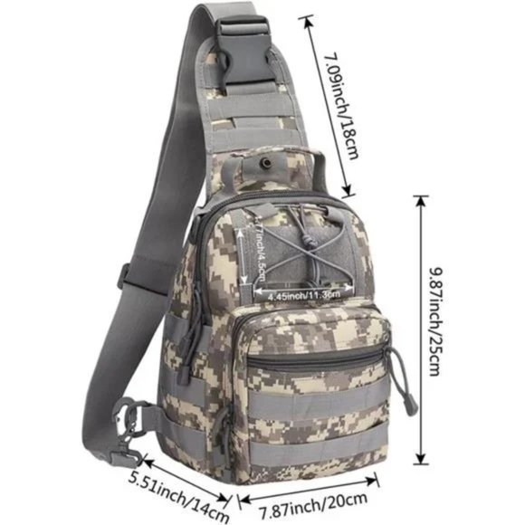 New Outdoor Tactical Bag Backpack, Camo Grey - Picture 2 of 7